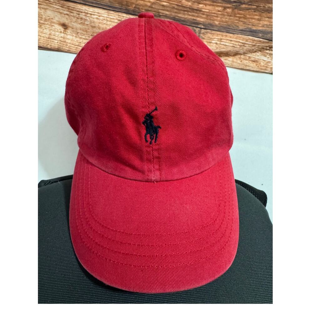 VINTAGE POLO RALPH LAUREN Baseball Hat Red Adjustable
